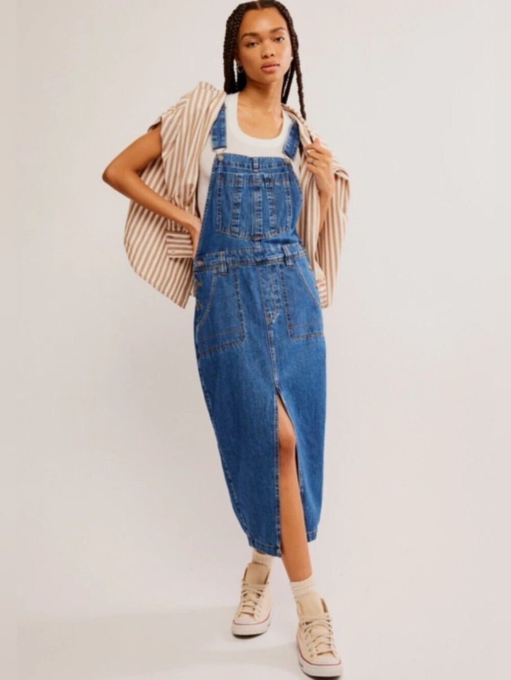 Free People We the Free Bardot Denim Skirtall in Sapphire Blue